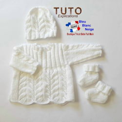 patron tuto tricot bb modèle layette bébé à tricoter