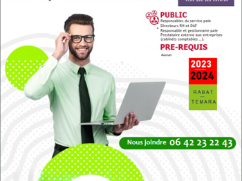 Formation Sage Paie i7 – Pour RH- Paramétrage Traitement Rabat Maroc