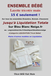 Ensembles tricot bébé en liquidation tricotés main