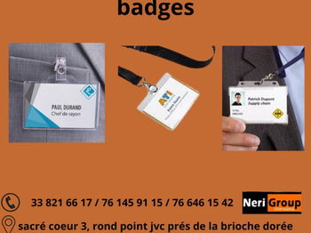 CONFECTION IMPRESSION BADGES BAS PRIX Dakar Sénégal