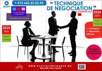 Annonce FORMATION haut cadre Techniques Négociation commerciale Rabat