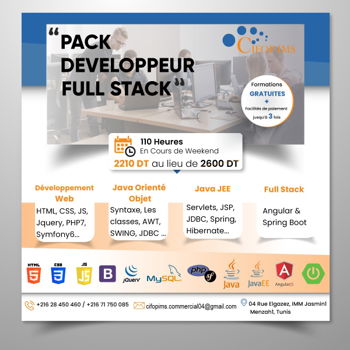 Annonce Pack FullStack Tunis Tunisie