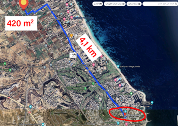 Annonce Vente Terrain tantana 420 m2 Sousse Tunisie