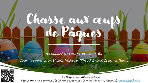 Chasse aux oeufs Pâques 2024 Saint-Loup-de-Naud Seine et Marne