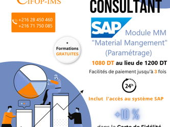 Annonce Formation SAP MM Paramétrage Tunis Tunisie