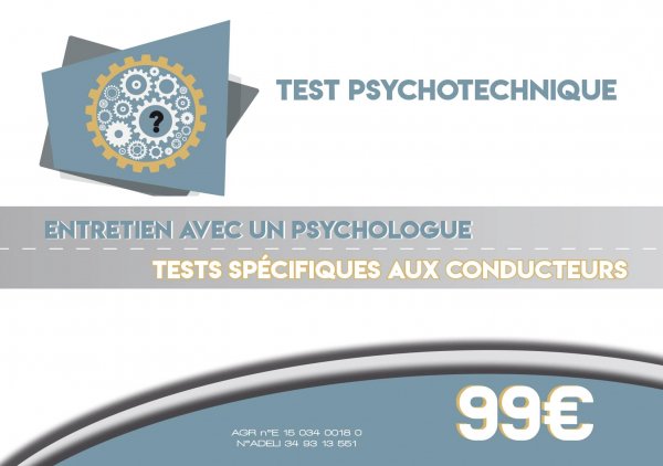 TESTS PSYCHOTECHNIQUES PERMIS CONDUIRE Béziers Hérault