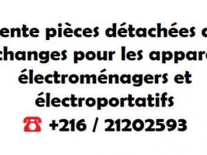 Pièces détachées électroménagers électroportatifs Nabeul Tunisie