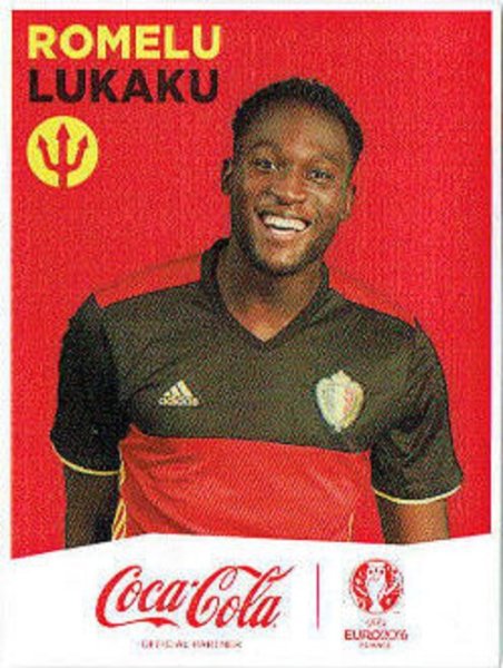 Autocollant Coca-Cola UEFA Euro 2016 Belgique "Romelu Lukaku" Esch
