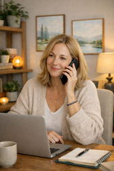 Une femme qui téléphone