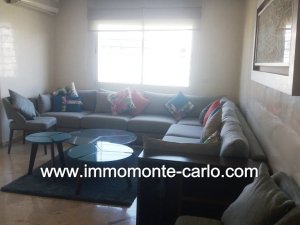 Location Appartement meublé terrasse à Hay Riad Rabat Maroc