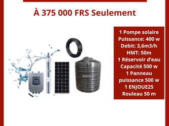 kit de pompage solaire