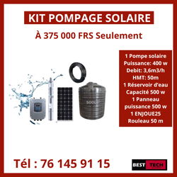 kit de pompage solaire