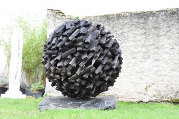 Sculpture Bois Jardin Terrasse Piscine Genève Suisse