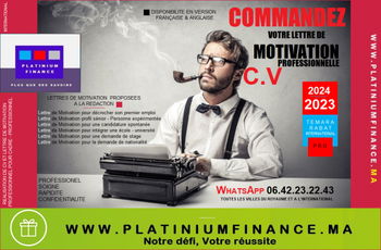 Annonce COMMANDEZ VOTRE LETTRE MOTIVATION CV PROFESSIONNEL Rabat Maroc