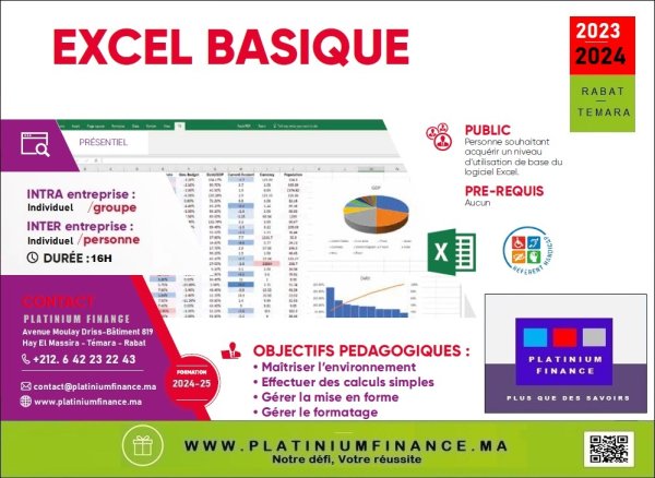 Formation Excel Basique Rabat Maroc