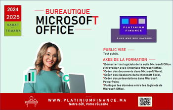 Annonce BUREAUTIQUE- PACK BUREAUTIQUE PACK Word PACK Excel PACK PowerPoint Rabat