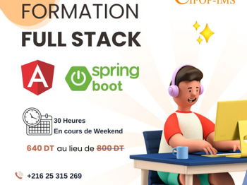 Promo Devenir développeur Fullstack Spring Boot Angular 14 Tunis