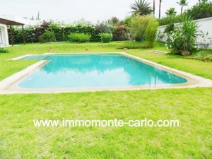 Location Jolie villa plain pied Rabat quartier Souissi Maroc