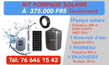 kit de pompe solaire immergée