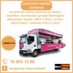LOCATION CAMION SONORISE