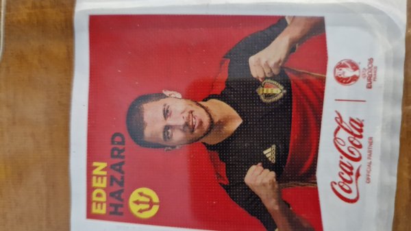 Autocollant Coca-Cola UEFA Euro 2016 Belgique "Eden Hazard" Esch Luxembourg