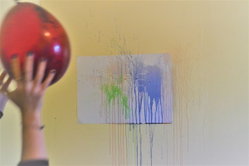 Art sur la toile « visuel » : Jet de peinture