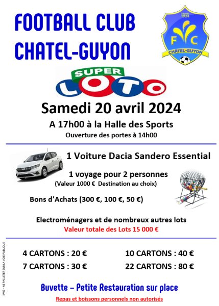 SUPER LOTO Football Club Châtel-Guyon Châtel-Guyon Puy de Dôme