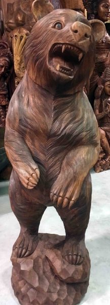 statue d'un ours brun debout H 97 cm Sedan Ardennes