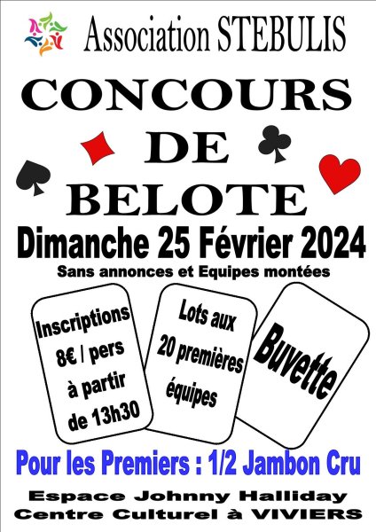 Concours belote Viviers Ardèche
