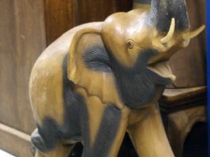 grande statue d&#039;éléphant bois H 80 cm Sedan Ardennes