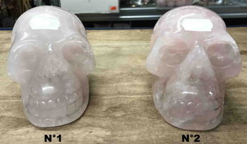 crâne quartz rose H cm Sedan Ardennes