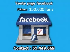 Annonce vente page facebook 150k 1 nom changeable Sfax Tunisie