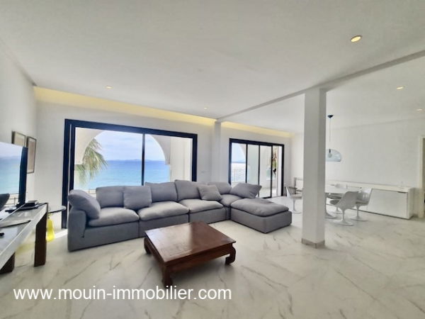 appartement pieds dans l'eau à louer à Hammamet