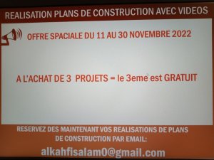 Vente plans construction+vidéos Dakar Sénégal