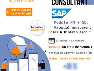 Formation SAP MM &amp; SD Métier Tunis Tunisie