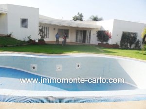 Location villa chauffage piscine Souissi Rabat Maroc