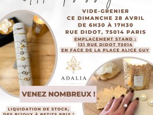 Annonce Vide-grenier Stand ADALIA Bijoux acier inoxydable Petits prix Paris