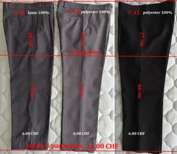 Annonce Lot 3 pantalons tailles -42 voir mesures photo 14 00 CHF Lausanne