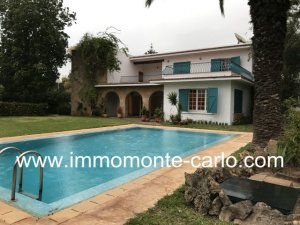 Location Superbe villa piscine quartier Souissi Rabat Maroc