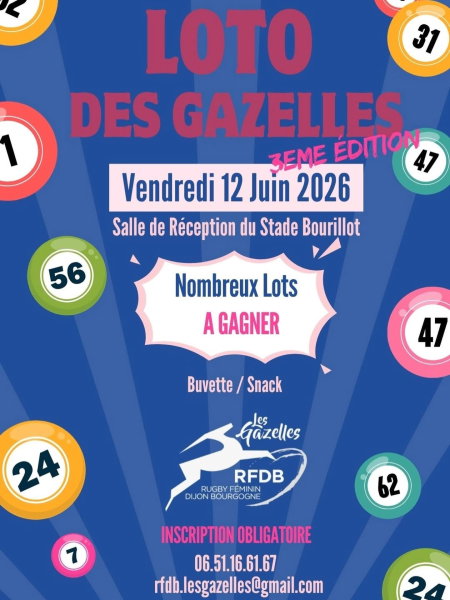 AFFICHE LOTO RFDB LES GAZELLES