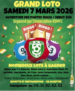 Grand loto du club de foot Ruffey/Sainte Marie-La-Blanche