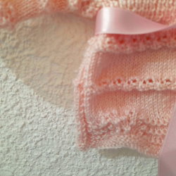 Brassière tricot bébé layette tricotée main