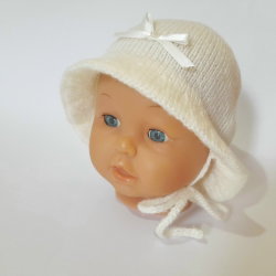Chapeau tricot bébé layette tricotée main