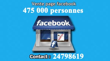 Annonce Vente page facebook 475k 1 nom changeable Monastir Tunisie