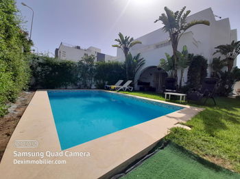 Location 1 villa à 2 étages avec piscine et terrasse Hammamet Tunisie