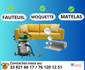 1 service adapté pour nettoyage vos salons moquettes matelas Dakar