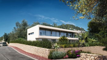2 PAS MER ! SOMPTUEUSE VILLA MODERNE 5CH BELLE VUE MER IBIZA – ESPAGNE