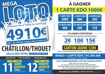 Affiche lots toto Chatillon sur Thouet