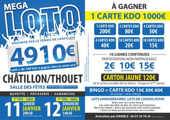 Affiche lots toto Chatillon sur Thouet