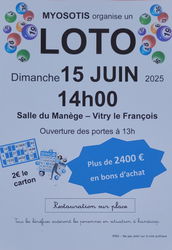 Affiche loto 15 juin 2025